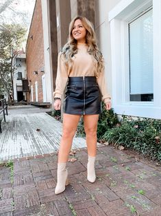 New looks with Shein are up on the blog! Shop this fabbbb sweater with  sequin shoulders, my faux leather skirt, sock booties & more + use  my promo code "AnnaQ415" for 15%  off! Life & Lattes | Shein Haul | Fashion Blogger Sock Booties, Work Skirts