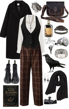 #fashion #darkacademia #lookbook #lookoftheday #aesthetic #aufeminin Dark Academia Punk Aesthetic, Dark Academia Punk Outfit, Neovictorian Outfit, Punk Academia Aesthetic Outfit, Goth Dark Academia Outfit, Witch Academia Outfit, Dark Academia Outfits Aesthetic, Urban Aesthetic Fashion, Gothic Academia Outfits