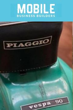 an image of a green machine with the words piago on it's side