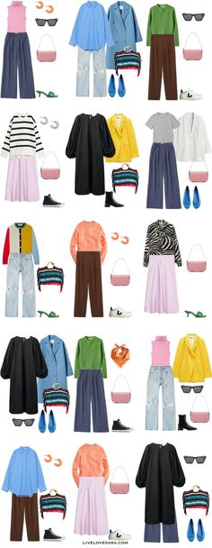 Spring Capsule Wardrobe 2022, Capsule Wardrobe 2022, Colorful Wardrobe, Cooler Style, Capsule Wardrobe Outfits, Spring Capsule, Spring Capsule Wardrobe, Wardrobe Outfits