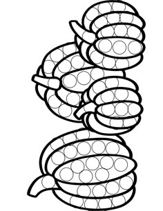 a stack of corn on the cob coloring page with circles and dots in it