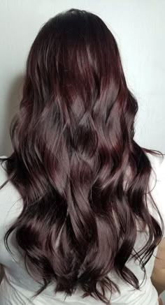 Burgundy Mahogany Hair Color, Blackish Red Hair Color, Dark Red Hair Color On Black Hair, Dark Red Glaze Hair, Merlot Brown Hair Color, Black Wine Hair Color, Hair Colour Mahogany, Dark Red And Brown Hair Color, Brown Hair With Burgundy Tint