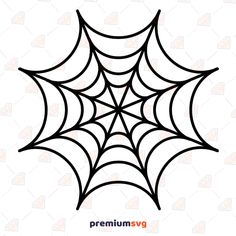 a spider web on a white background with the word premium svg in black ink