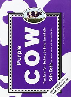 the purple cow is in front of a white and black camo background with an image of a cow on it's back