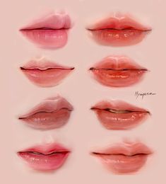 the different lip shapes are shown in this drawing