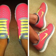 Pink Nike Shoes, Nike Free Runners, Sneaker Shop, Estilo Fitness, Yellow Nikes, Mesh Sneakers, Nike Basketball Shoes