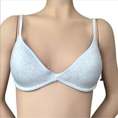 Light Heather Grey Push Up Bra. Jersey Knit Fabric. Adjustable Straps, Hook Closure, Underwire. Size 38b. Inv #4791 Jersey Knit Fabric, Push Up Bra, Women's Intimates, Heathers, Push Up, New Color, Heather Grey, Knit Fabric, Adjustable Straps