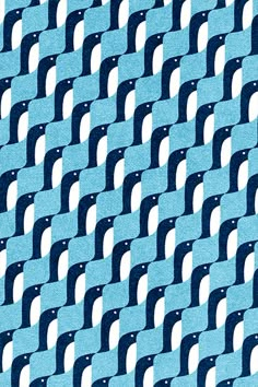 a blue and white pattern with small squares in the middle, on top of each other