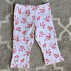 New Kenzo Leggings. 90% Cotton 10% Elastane Cute Stretch White Pants, Red Bottoms For Playtime In Spring, Red Bottoms For Spring Playtime, Cute White Long Pants, Playful White Cotton Bottoms, White Cotton Playtime Bottoms, White Cotton Bottoms For Playtime, Playful White Cotton Leggings, Playful White Pants For Playtime