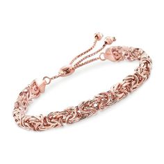 18kt Rose Gold Over Sterling Byzantine Bolo Bracelet | Ross-Simons Byzantine Earrings, Byzantine Jewelry, Byzantine Necklace, Bolo Bracelet, Precious Gemstones Jewelry, Silver Jewellery Sets, Sterling Jewelry, Gold Bangle Bracelet, Fine Jewelry Bracelets