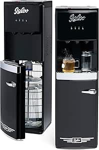 two black refrigerators sitting next to each other in front of a white background with the words soleo on it