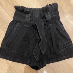 Brand New With Tags Never Worn. Black Denim Paper Back Shorts With Zipper Fly & Tie Closure. Front And Back Pockets. High Waisted. Chic Black Jeans With Belt Loops, Black Short Jeans With Belt Loops, Chic Washed Black Bottoms With Pockets, Chic Short Jeans With Belt Loops, Chic Black Short Jeans, Chic Short Black Jeans, Denim Paper, Tweed Shorts, Tie Dye Denim