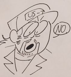 a drawing of a man wearing a hat with the words us $ 10 on it