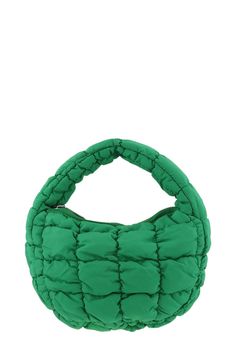 Get ready for some major style with our Mini Puffer Quilted Bag! In a mini size of 9.5"(L) x 6.5"(H), this bag is perfect for on-the-go fashionistas. And with the latest colors, you'll be the envy of all your friends! Don't miss out on this season's must-have accessory! Green Zipper Pouch For On-the-go, Green Nylon Shoulder Bag With Top Carry Handle, Green Pouch Satchel For Spring, Nylon Crossbody Shopping Bag, Trendy Green Hobo Bag, Trendy Nylon Mobile Phone Bag, Green Nylon Bag With Top Carry Handle, Trendy Top Handle Pouch For Daily Use, Trendy Nylon Shoulder Bag For Errands