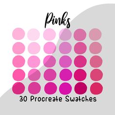 pinks 30 procreate swatches