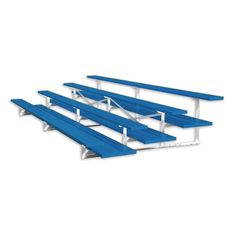 Jaypro Bleacher - 15' (4 Row - Double Foot Plank) - All Aluminum (Powder Coated) BLDP-4ALPC Pitching Machine, Outdoor Park, Long Bench, Bleachers, Powder Coating, Fun Sports, The Row