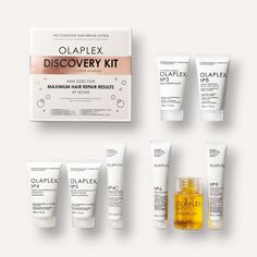 Olaplex Discovery Kit Dramatic Hair, Toning Shampoo, Clarifying Shampoo, Benzoic Acid, Damaged Hair Repair, Travel Set, Hair Strengthening, Hair Serum, Hair Repair