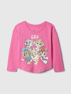 Soft cotton-blend graphic T-shirt.  Crewneck.  Long sleeves.  Gap arch logo and Paw Patrol graphics at front.  This T-shirt is made with 40% recycled polyester.  Compared to virgin materials, using recycled materials helps to reduce resource use and waste.  Straight, easy fit.  Hits at the hip.  Sizes range from baby to toddler. Harry Styles Quotes, Arch Logo, Baby Gap, Paw Patrol, Recycled Materials, Harry Styles, Baby Toddler, Gap, Graphic T Shirt