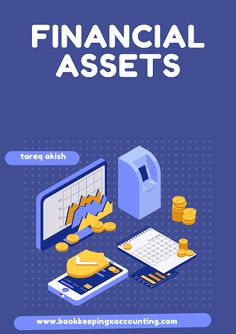 an info poster with the words financial assetss and money stacks on top of it