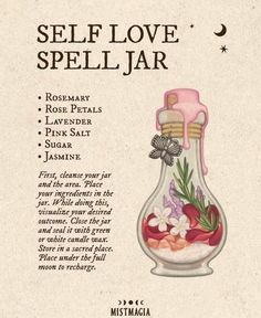 Spell Jars Self Love, Persephone Spell Jar, Spell Jar Wax Color Meaning, Self Love Spell Jar For Someone Else, Love Spell Jar Ingredients, Love Jar Spell, Self Love Spell Jar, Love Spell Jar, Water Spells