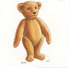 a drawing of a brown teddy bear