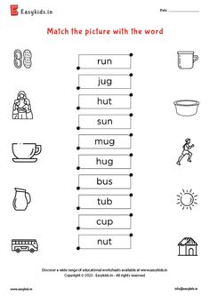 worksheet with words and pictures to help students learn the english word workbook