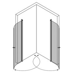 a drawing of the corner section of an enclosure