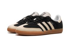 adidas Samba WMNS "Core Black / Wonder White" - Stadium Goods Adidas Shoes Samba, Samba Adidas, Samba Outfit, Trendy Shoes Sneakers