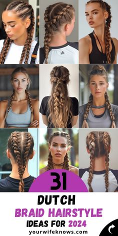 Discover the ultimate in hairstyle versatility with Dutch braids that seamlessly adapt from a casual daytime look to an elegant evening styleWhether you prefer a looserelaxed braid for a laid-back vibe or a tightintricate weave for formal occasionsDutch braids are the key to unlocking a diverse range of stunning looksPerfect for any event in 2024these braids ensure you're always ready to impress with minimal effort and maximum style. Tactical Hairstyles Women, Easy Braids For Thick Long Hair, Braided Dutch Hairstyles, 2 Braid Hairstyles White Women, Athlete Braids Hairstyles, Dutch Braid Cornrows, Half Up Braided Hairstyles Medium Length, Difficult Braided Hairstyles, Big Dutch Braid