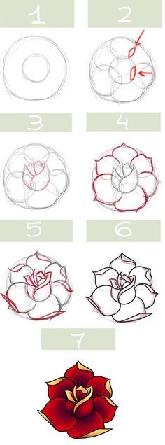 step by step instructions for how to draw a flower