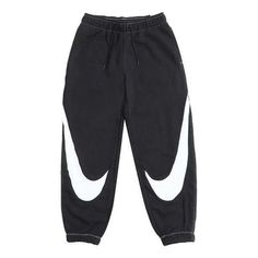 (WMNS) Nike Large Logo Bundle Feet Sports Pants/Trousers/Joggers Black DD5583-010 (Women's) Black Tapered Leg Sweatpants In Athleisure Style, Black Tapered Leg Athleisure Sweatpants, Relaxed Fit Sportswear Joggers, Streetwear Sportswear Sweatpants With Elastic Waistband, Sporty Joggers For Loungewear, Baggy Athleisure Joggers For Jogging, Black Tapered Leg Joggers Athleisure, Black Tapered Leg Joggers For Athleisure, Baggy Athleisure Joggers