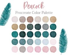 the procreate color palette for peacock