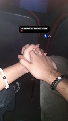 two people holding hands in front of a screen with the caption that reads, this one person always heard of someone else