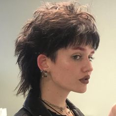 Mullet Hairstyle Short Women, Womens Mullet Straight Hair, Feminine Short Mullet, Short Choppy Mullet Women, Women’s Mullets, Edgy Mullet Women, Soft Mullet Wavy Hair, Fauxhawk Mullet, Women Short Mullet