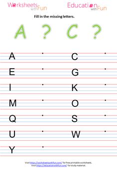 an upper and lowercase letter worksheet