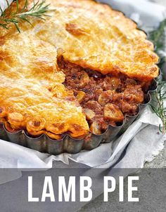 a pie with meat and vegetables in it