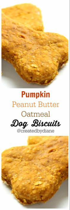 pumpkin peanut butter oatmeal dog biscuits are the perfect treat for fall and winter