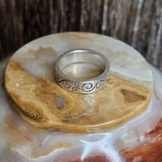 Sterling silver Brighton embossed vine band ring Size 6 stamped 9.25 B Vine Ring, Emboss, Band Ring, Festival Season, Brighton, Band Rings, Vines, Jewelry Rings, Ring Size