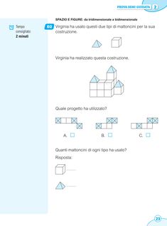 the worksheet for an interactive math workbook, which includes three different types of shapes