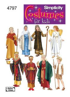 S8870 Biblical Costumes, Nativity Costumes, Christmas Pageant, Girls Costumes, Costume Sewing Patterns, Angel Costume, Christmas Play, Christmas Nativity Scene, Costume Patterns