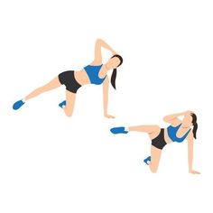 two women are doing exercises on their stomachs