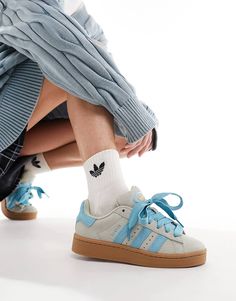 adidas Originals Campus 00s sneakers in blue tones | ASOS Gazelle Bold, Adidas Shoes Originals, Adidas Originals Gazelle, Adidas Brand, Adidas Campus, Aesthetic Shoes