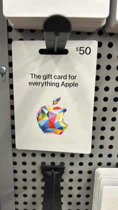 the apple gift card is on display for everyone to buy it at the grocery store