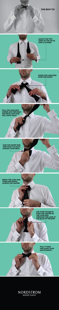 How to tie a bowtie Tie A Bow Tie, Suit Bow Tie, Mode Tips, Shirt And Tie, Sharp Dressed Man, Mens Bow Ties, Men Style Tips, Well Dressed Men, Gentleman Style