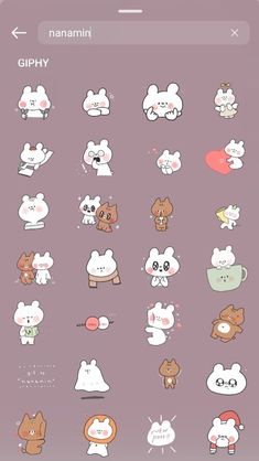 the sticker sheet is filled with cute animals and other things to see on this phone