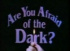 the logo for are you afraid of the dark?, which appears to be blue