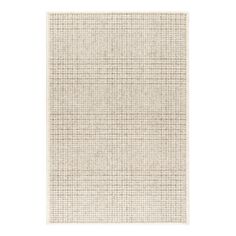 a beige and white rug on a white background