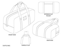 the back and side view of a handbag with instructions to make it look like they are