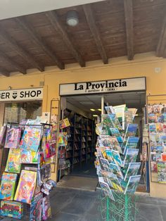 the front entrance to la provincia bookshop with lots of books on display