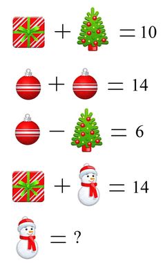 christmas themed addition worksheet for kids to practice counting and subtracting numbers